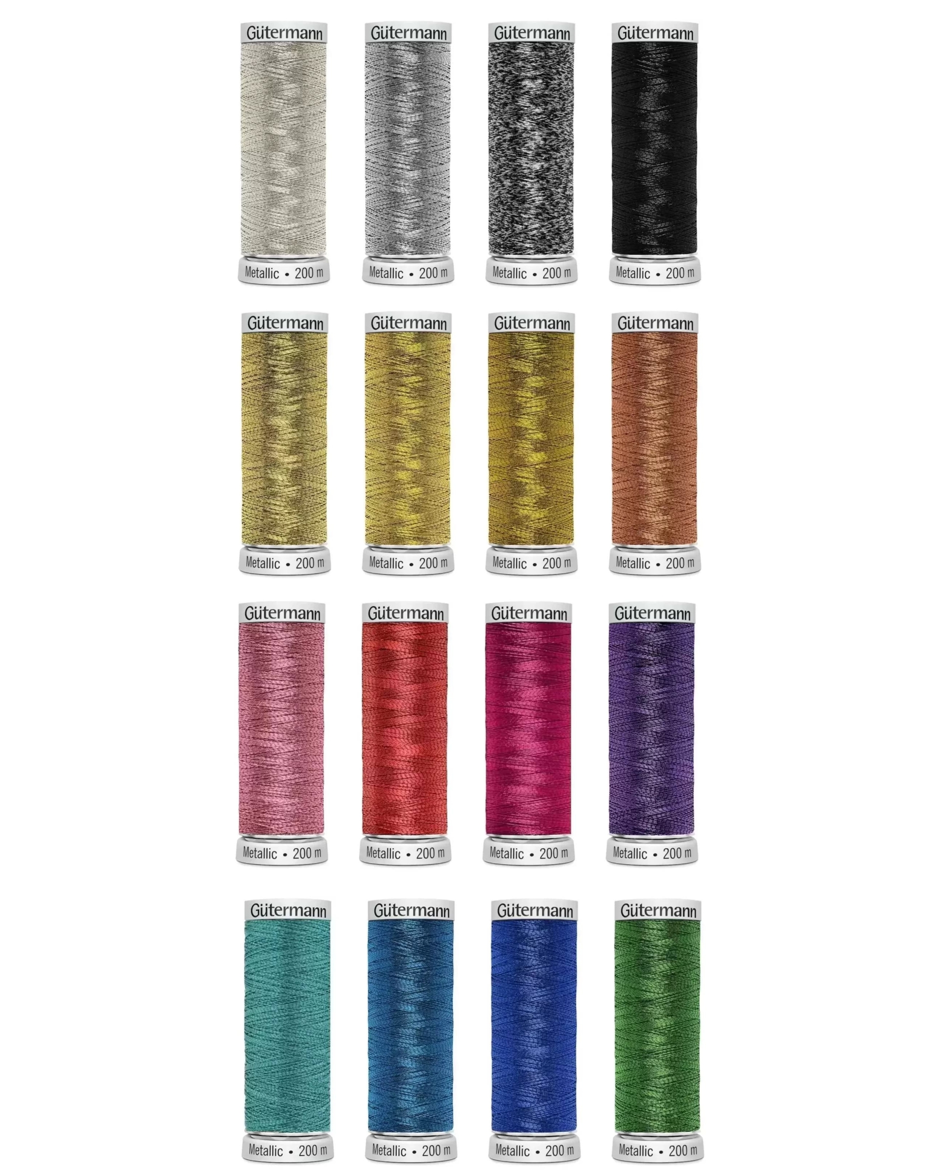 Fil à broder - metallic - Gütermann<br /><i>9 couleurs et 1 longueur</i> - Tissushop